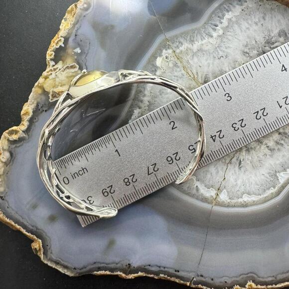 Carolyn Pollack Sterling Silver & Brass Dome Decorated Bracelet For Women - Picture 9 of 10